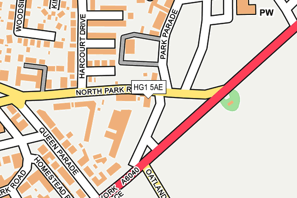 HG1 5AE map - OS OpenMap – Local (Ordnance Survey)