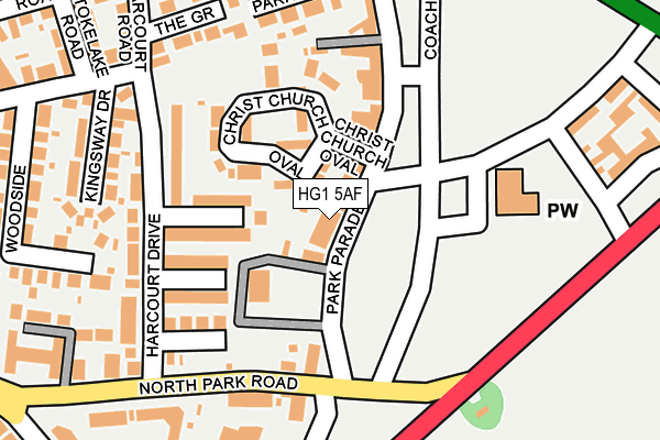 HG1 5AF map - OS OpenMap – Local (Ordnance Survey)