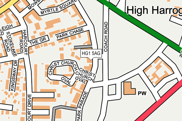 HG1 5AG map - OS OpenMap – Local (Ordnance Survey)