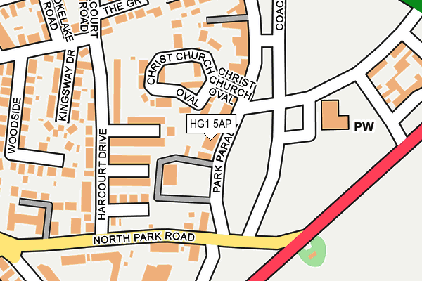 HG1 5AP map - OS OpenMap – Local (Ordnance Survey)