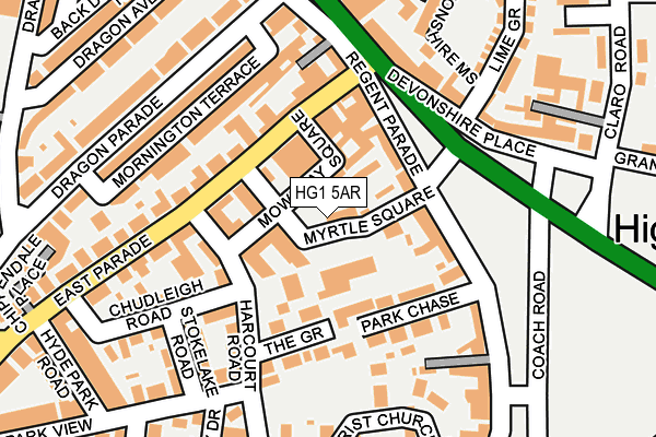 HG1 5AR map - OS OpenMap – Local (Ordnance Survey)