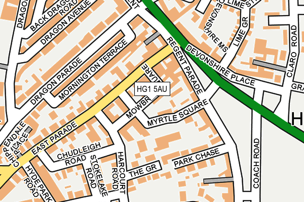 HG1 5AU map - OS OpenMap – Local (Ordnance Survey)