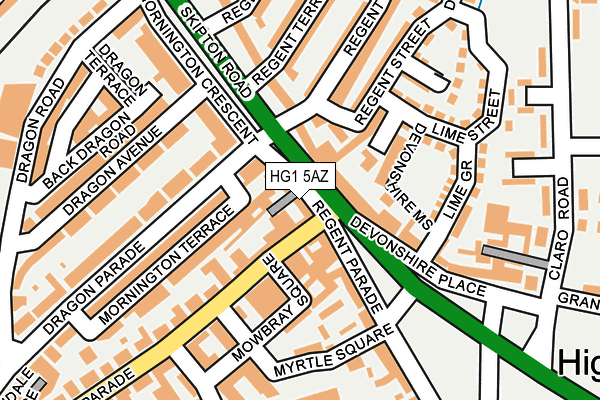 HG1 5AZ map - OS OpenMap – Local (Ordnance Survey)