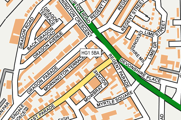 HG1 5BA map - OS OpenMap – Local (Ordnance Survey)