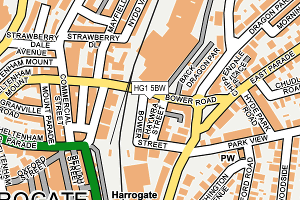 Map of HARROGATE CLEANING COMPANY LTD at local scale