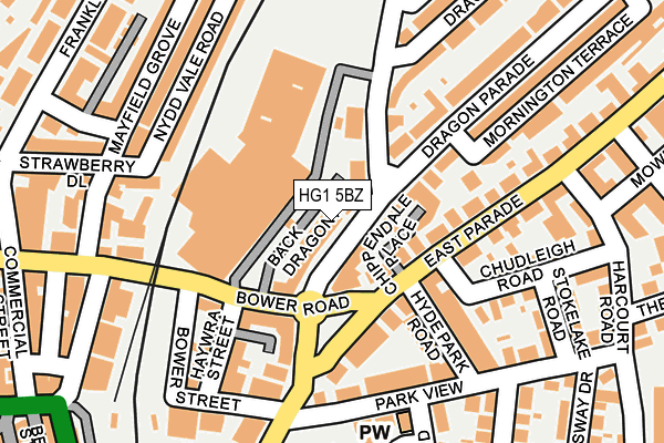HG1 5BZ map - OS OpenMap – Local (Ordnance Survey)