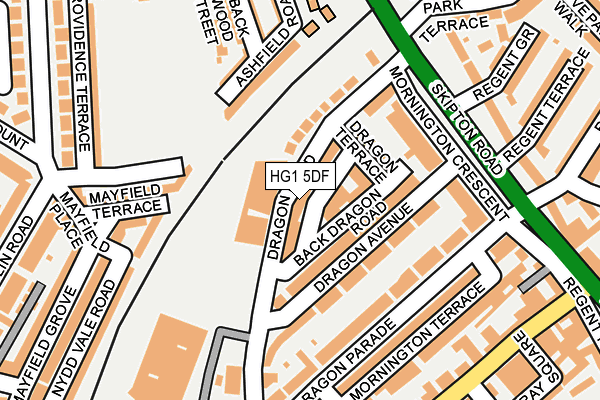 HG1 5DF map - OS OpenMap – Local (Ordnance Survey)