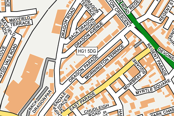HG1 5DG map - OS OpenMap – Local (Ordnance Survey)