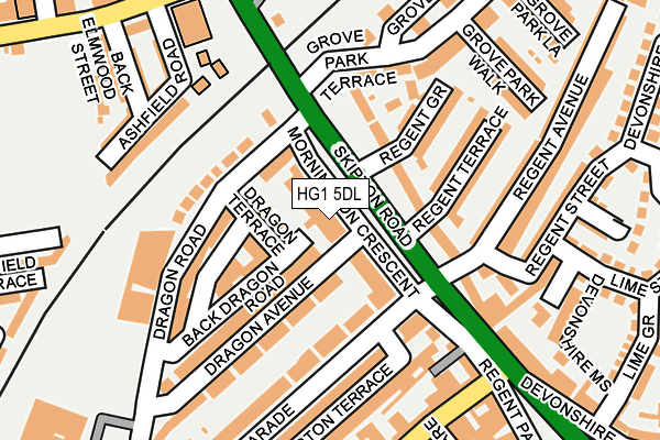 HG1 5DL map - OS OpenMap – Local (Ordnance Survey)