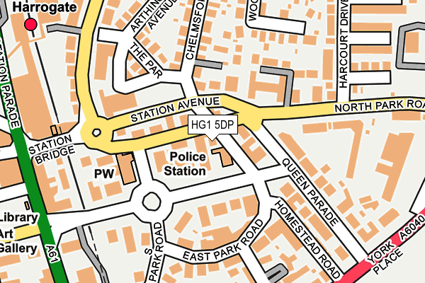 HG1 5DP map - OS OpenMap – Local (Ordnance Survey)