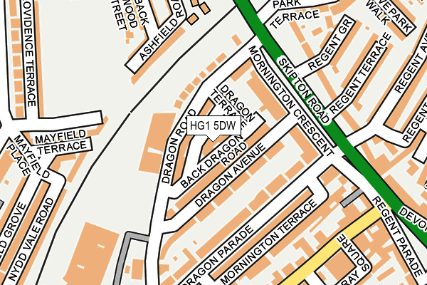 HG1 5DW map - OS OpenMap – Local (Ordnance Survey)