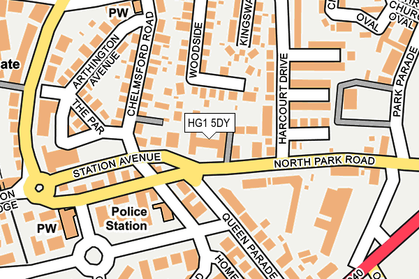 HG1 5DY map - OS OpenMap – Local (Ordnance Survey)