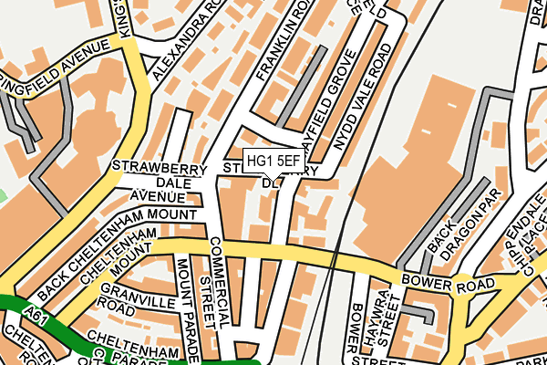 HG1 5EF map - OS OpenMap – Local (Ordnance Survey)