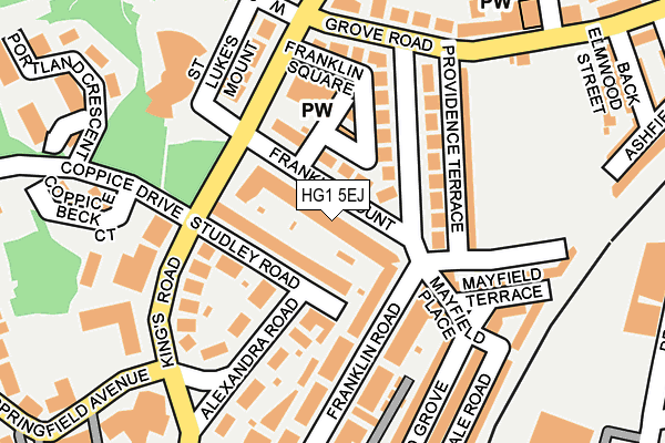 Map of PEMBROKE HOUSE (HARROGATE) MANAGEMENT COMPANY LIMITED at local scale