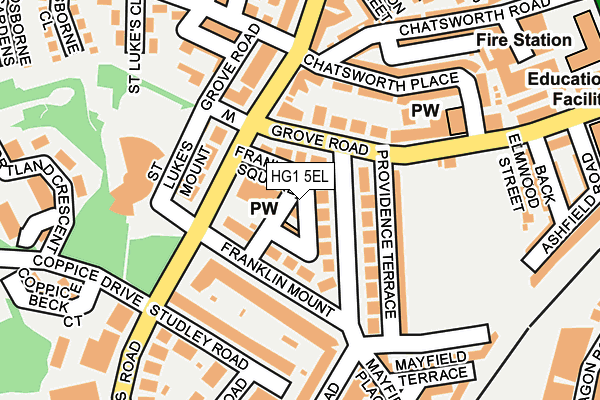 HG1 5EL map - OS OpenMap – Local (Ordnance Survey)