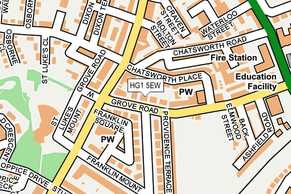 HG1 5EW map - OS OpenMap – Local (Ordnance Survey)