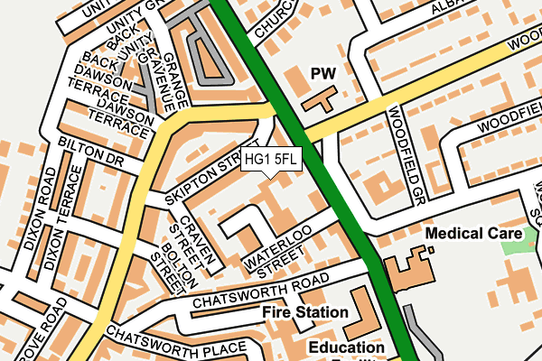 HG1 5FL map - OS OpenMap – Local (Ordnance Survey)