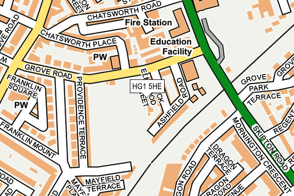 HG1 5HE map - OS OpenMap – Local (Ordnance Survey)