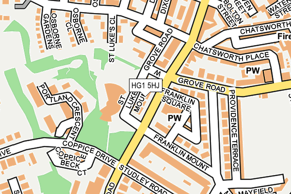 HG1 5HJ map - OS OpenMap – Local (Ordnance Survey)