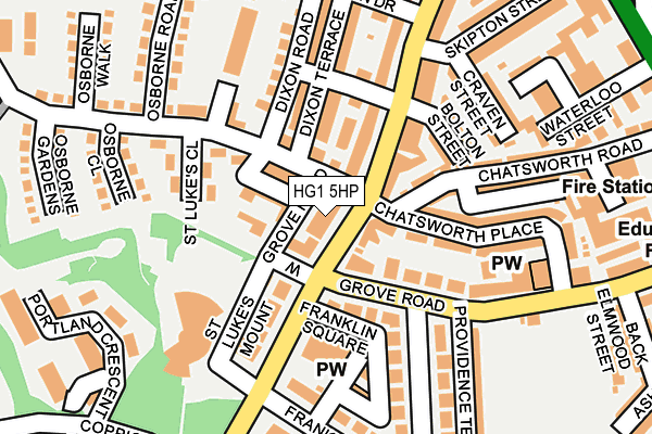 HG1 5HP map - OS OpenMap – Local (Ordnance Survey)