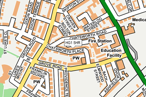 HG1 5HR map - OS OpenMap – Local (Ordnance Survey)