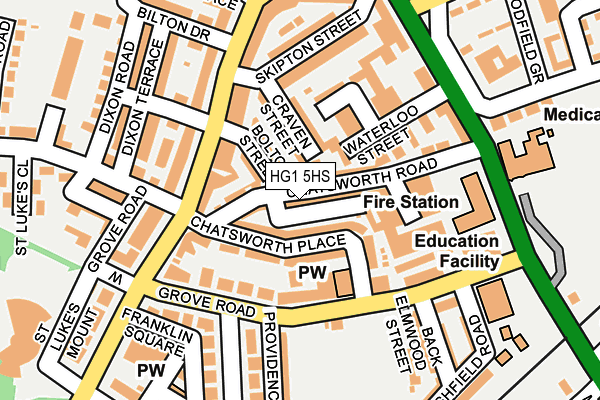 HG1 5HS map - OS OpenMap – Local (Ordnance Survey)