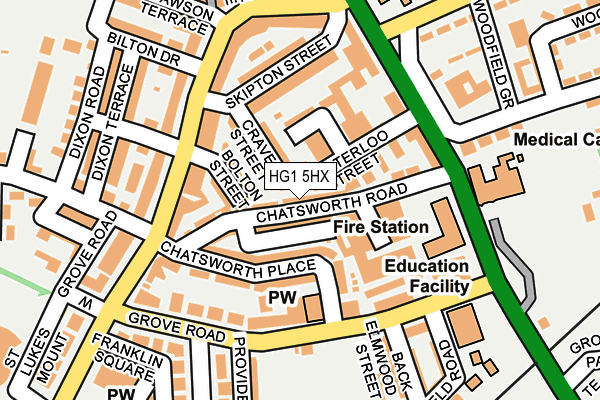 HG1 5HX map - OS OpenMap – Local (Ordnance Survey)