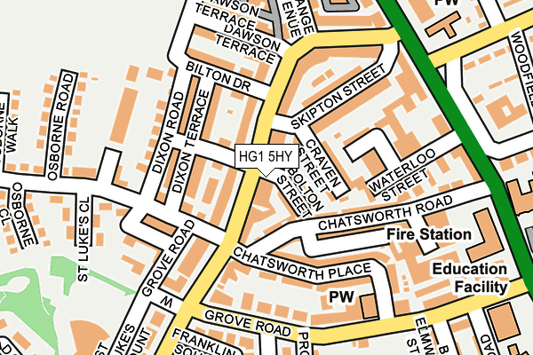HG1 5HY map - OS OpenMap – Local (Ordnance Survey)
