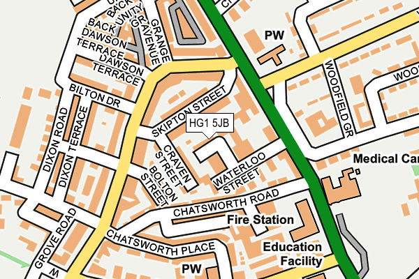 HG1 5JB map - OS OpenMap – Local (Ordnance Survey)