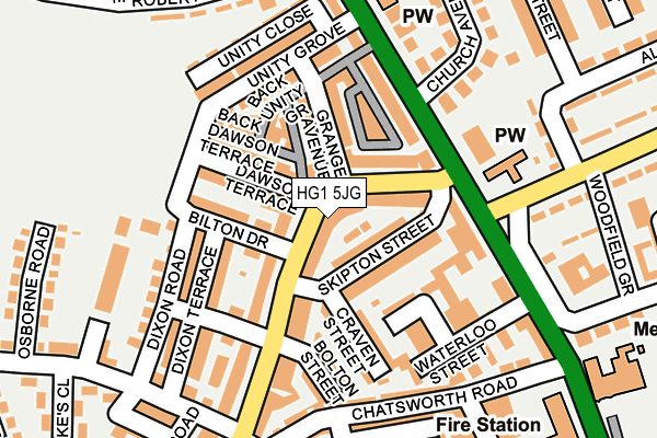 HG1 5JG map - OS OpenMap – Local (Ordnance Survey)