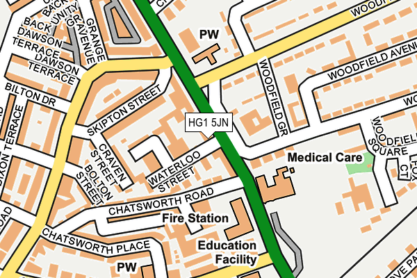 HG1 5JN map - OS OpenMap – Local (Ordnance Survey)