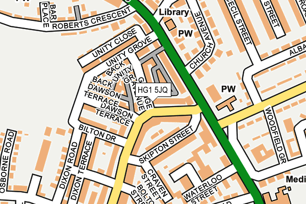 HG1 5JQ map - OS OpenMap – Local (Ordnance Survey)