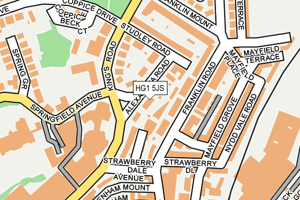 HG1 5JS map - OS OpenMap – Local (Ordnance Survey)