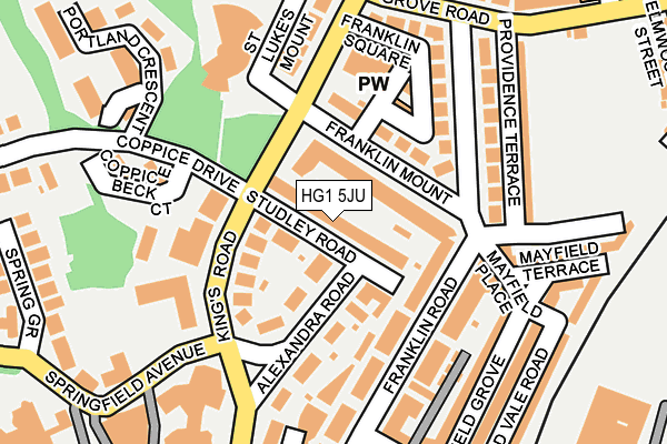 HG1 5JU map - OS OpenMap – Local (Ordnance Survey)