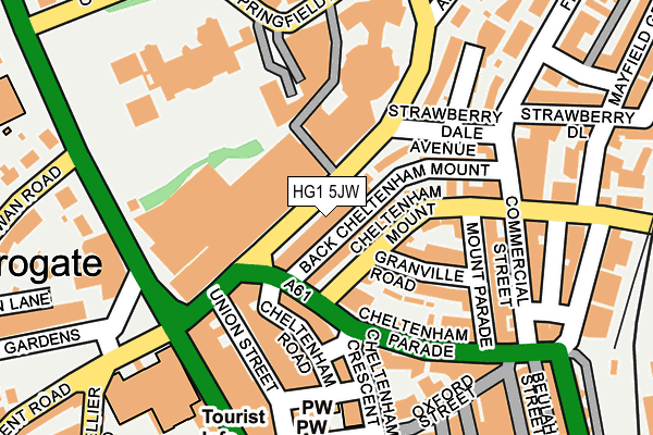 HG1 5JW map - OS OpenMap – Local (Ordnance Survey)