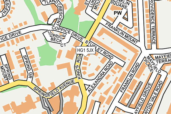 HG1 5JX map - OS OpenMap – Local (Ordnance Survey)