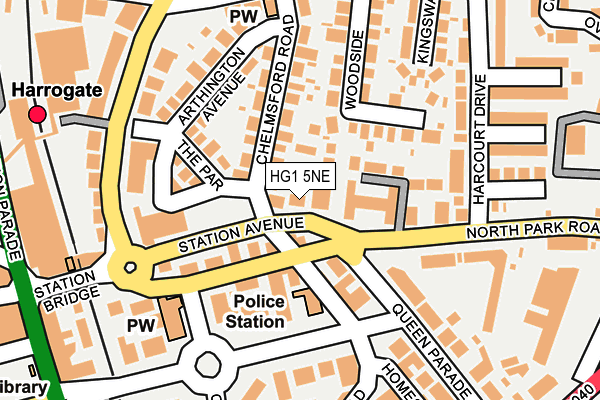 HG1 5NE map - OS OpenMap – Local (Ordnance Survey)