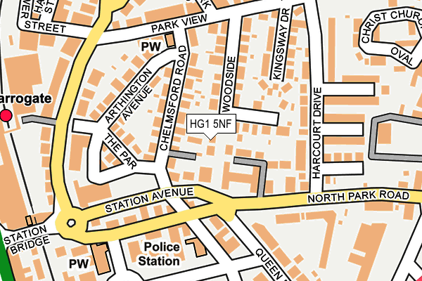 HG1 5NF map - OS OpenMap – Local (Ordnance Survey)