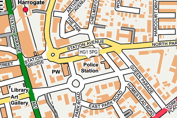 HG1 5PG map - OS OpenMap – Local (Ordnance Survey)
