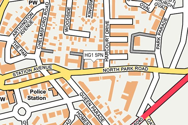 HG1 5PN map - OS OpenMap – Local (Ordnance Survey)