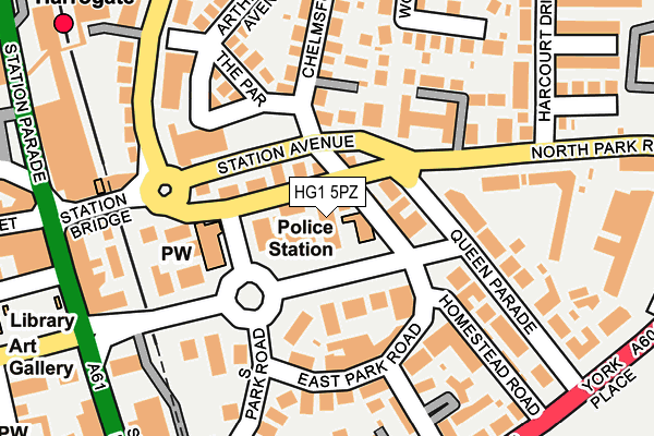 HG1 5PZ map - OS OpenMap – Local (Ordnance Survey)