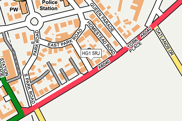 HG1 5RJ map - OS OpenMap – Local (Ordnance Survey)