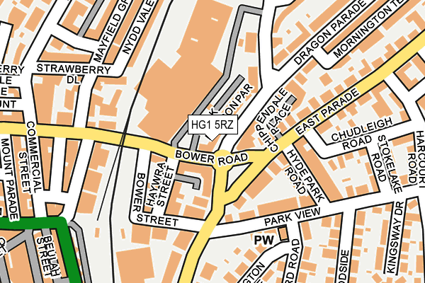 HG1 5RZ map - OS OpenMap – Local (Ordnance Survey)