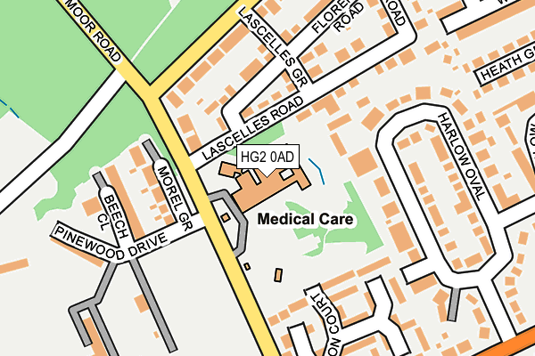 HG2 0AD map - OS OpenMap – Local (Ordnance Survey)