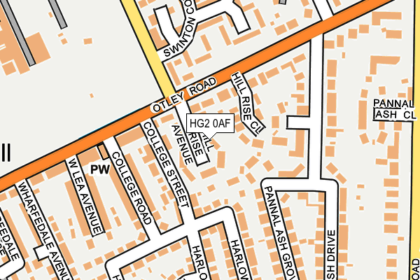 HG2 0AF map - OS OpenMap – Local (Ordnance Survey)