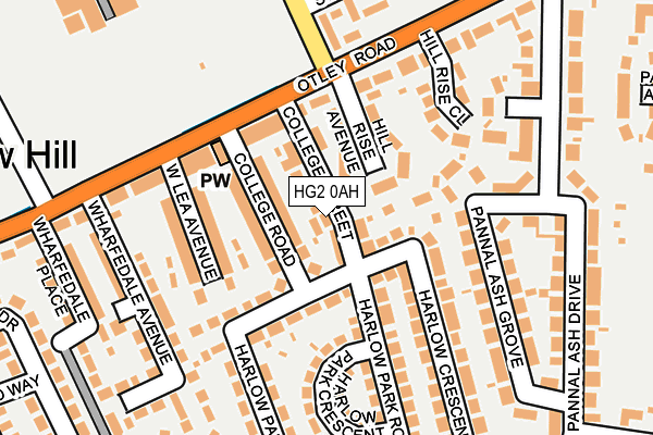 HG2 0AH map - OS OpenMap – Local (Ordnance Survey)