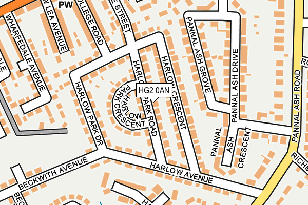 HG2 0AN map - OS OpenMap – Local (Ordnance Survey)