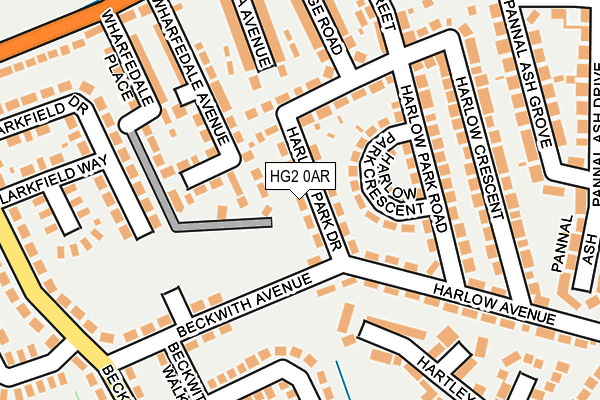 HG2 0AR map - OS OpenMap – Local (Ordnance Survey)