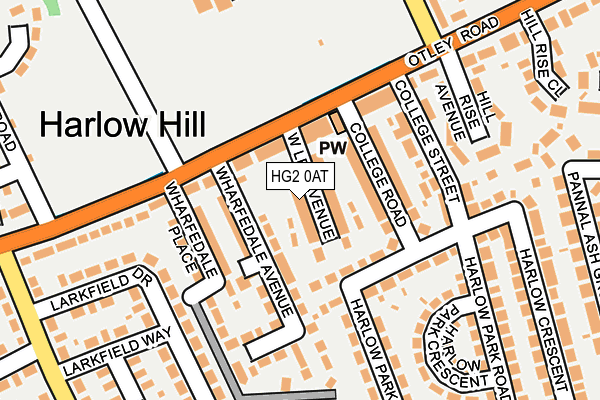 HG2 0AT map - OS OpenMap – Local (Ordnance Survey)