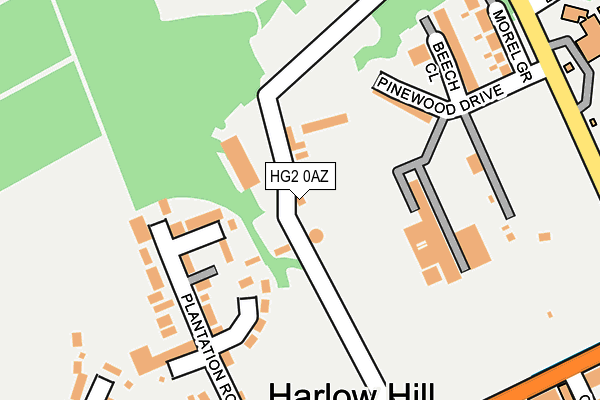 HG2 0AZ map - OS OpenMap – Local (Ordnance Survey)